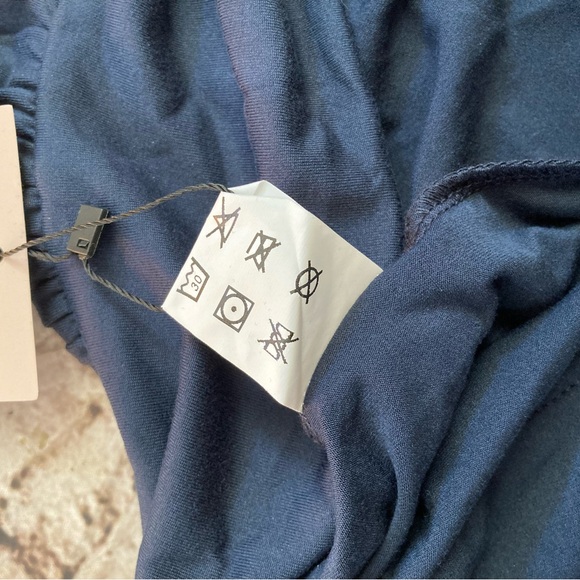 NWT SUNYAA Tommy control navy V cross high waist wide leg yoga pant  2 XL, M. - Picture 12 of 14